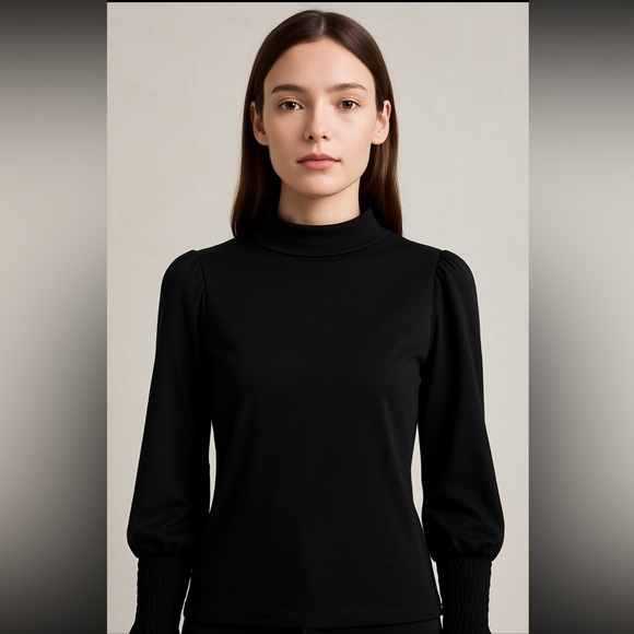 Ronen Chen Tops - Ronen Chen Elegant Black Long Sleeve Top